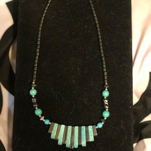 SOLD🤑SOLD🤑Turquoise and Hematite Necklace